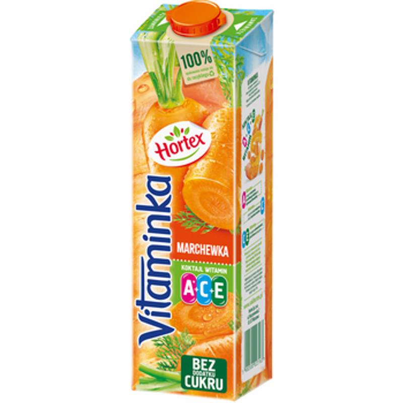 Hortex Vitaminka Marchewka Sok karton 1 l